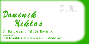 dominik miklos business card
